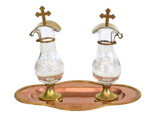 Paire burettes liturgiques - burettes, et