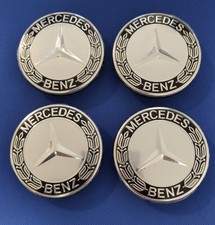 4 Caches Moyeu Mercedes 75 mm
