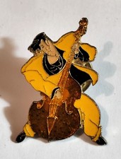 A14  Pin's Pins Pin épinglette  musique joueur de contrebasse