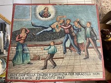 EX-VOTO Peint Sur Bois