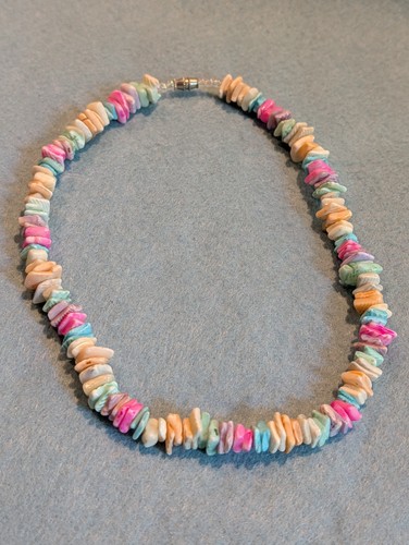 Pastel rainbow puka shell chip - puka,