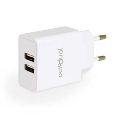Chargeur mural UE, 2 ports USB de 5 V, 2,1 A, 10 W, Blanc, modèle : ST660
