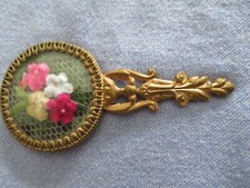ANCIEN PETIT MIROIR FLEURS
