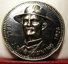 MEDAL 48mm french ARMS GAZETTE US INVENTOR BROWNING JOHN guns weapons 