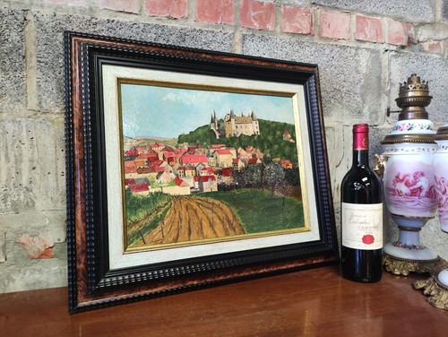 Peinture huile sur - , panneau
