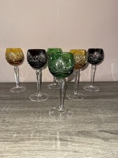 6 Verre à Vin Rouge Roemer En Cristal Coloré