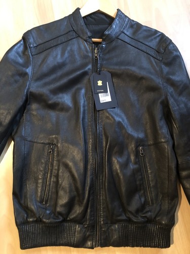 Veste cuir noir réversible - en,