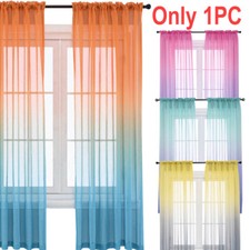 1 Pièce De Beaux Rideaux De Fenêtre En Voile Transparent Élégants Panneaux /
