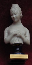 rare ancien magnifique statue en biscuit signé HOUDON Juliette récamier sevres ?