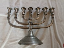 Ancien Chandelier Menorah À 7