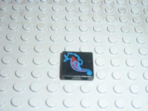 Tile with blue and red - tile, x