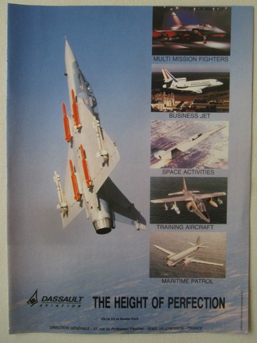 1991 pub dassault mirage - pub,