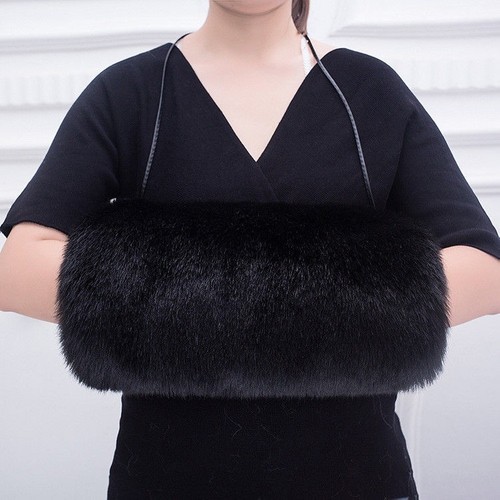 Femme manchon main duveteux - manchon,