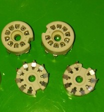 4x Support tube Noval Socket Ceramic tube B9A 9 pin Philips Nos Lot 4 Pcs 