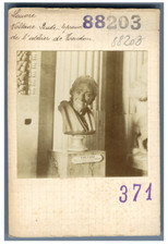 France, Musée du Louvre, Buste du Voltaire par l'Atelier de Houdon Vintage 