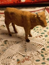 1 boeuf en platre floqué  /crèche de Noël   vintage