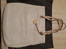 Michael kors grand sac cabas cuir écru bandoulière état neuf