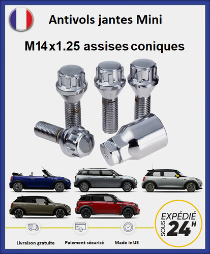 Ecrous antivol roues - ecrous,