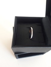 bague Djula or rose 14 carats diamants émail blanc