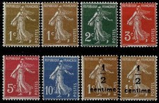 TIMBRES FRANCE 1932-37 SEMEUSE