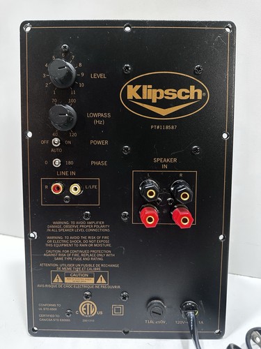 Klipsch ksw subwoofer - klipsch, ksw-10