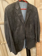 Veste homme simili daim bleu