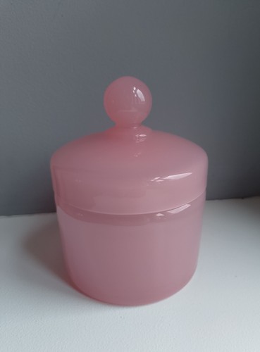 Boite ronde opaline rose - en,