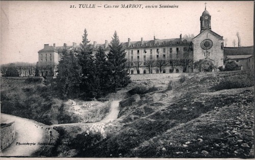 Cpa tulle caserne marbot - caserne,