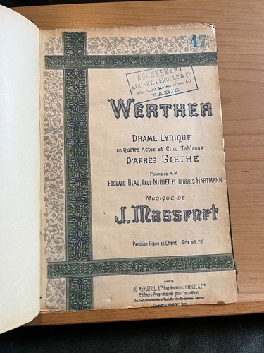 Jules massenet werther opéra - massenet,
