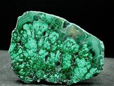 MALACHITE, TRANCHE POLIE SUR LES 2 FACES - KATANGA, CONGO - 6,8 x 5 cm - 78 g