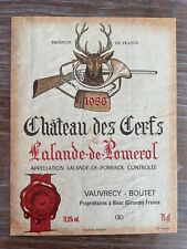 Étiquette Château des Cerfs 1986 - Lalande de Pomerol - 75 cl