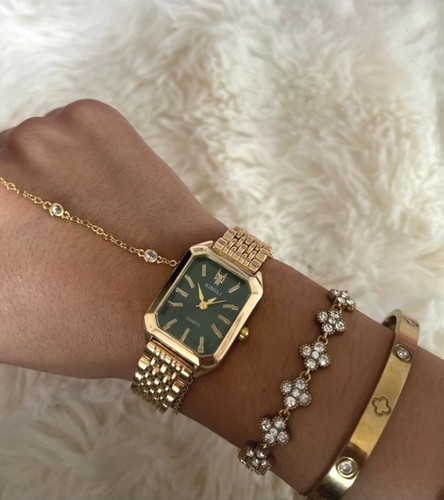 Montre vert quartz en - montre,