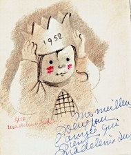 PA28-AUTOGRAPHE-LITHO-MADELEIN