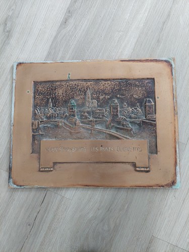 Plaque bronze vieux strasbourg - vieux,
