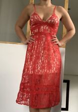 Magnifique Robe Rouge Dentelle Sexy Taille m Neuve