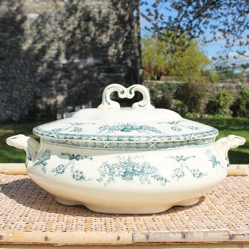 Soupière ancienne faïence - ancienne,