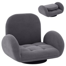 Chaise de Sol Pivotante Chaise de Jeu Pliante avec Dossier et Accoudoirs Réglab