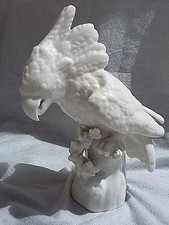 Porcelaine, Nymphenburg, Cacatoès blanc, Oiseau, Figurine