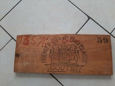  1 estampe bois façade caisse  De Château Coutet 1959  de 39,5 x 16,5cm