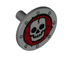 Lego ® Bouclier Minifig Rond 2 x 2 avec Tête de Mort Skull 59644 NEW