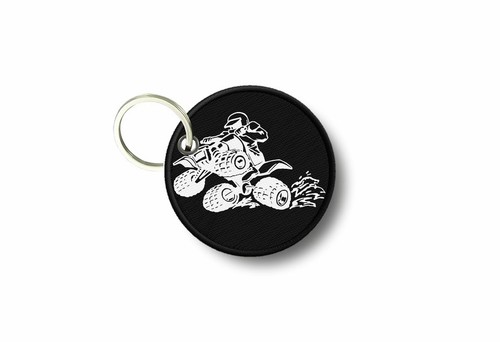 Porte cle cles clef brode