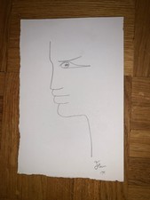 Dessin de Jean Cocteau signé