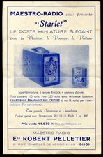 publicité pour les anciens postes Radio " MAESTRO-RADIO " Ets PELLETIER à DIJON