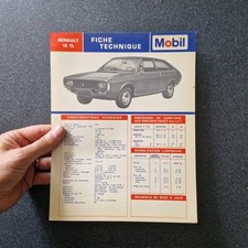 RENAULT 15 TL  fiche technique