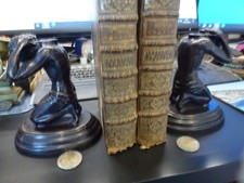 paire serre livres en bronze