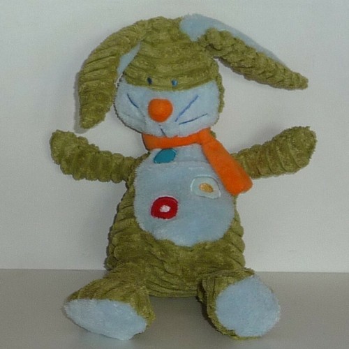 Doudou lapin tex vert - doudou,