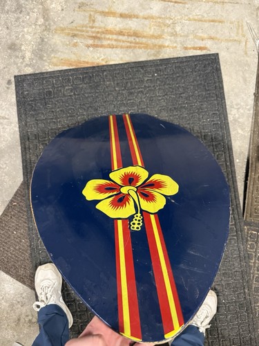 Blue wood skimboard - blue,