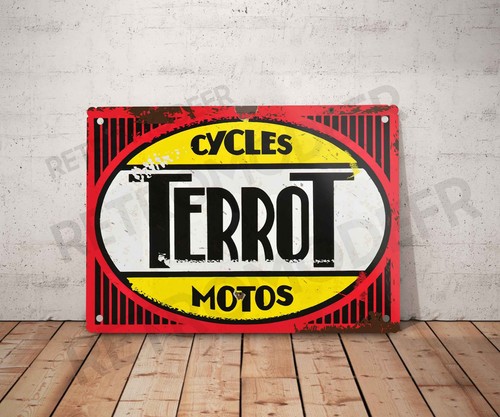 Plaque métal vintage terrot - métal,