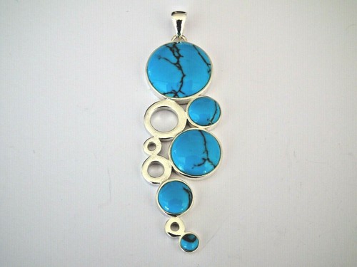 Pendentif turquoise argent - -,