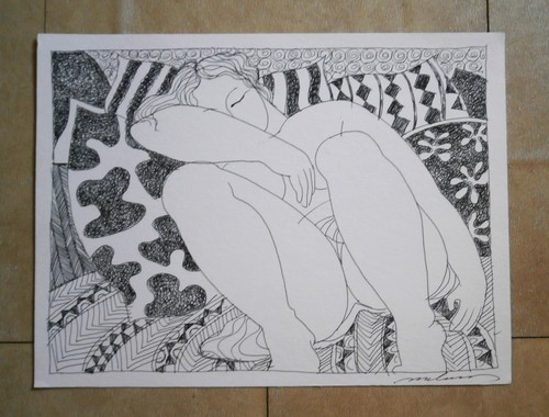 Dessin original encre - dessin, l'encre